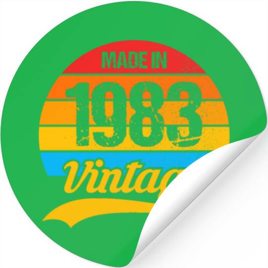 40 Years Vintage 1983 Retro 40th Birthday Stickers