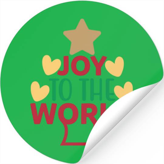 Joy-To-The-World Cristmas Stickers Design
