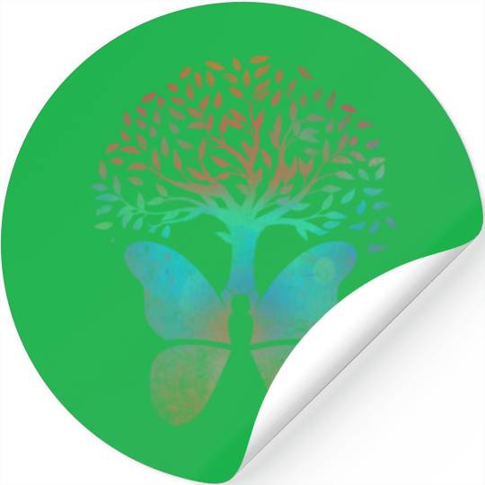 Butterfly Tree Beautiful Animal Butterflies Tree Stickers