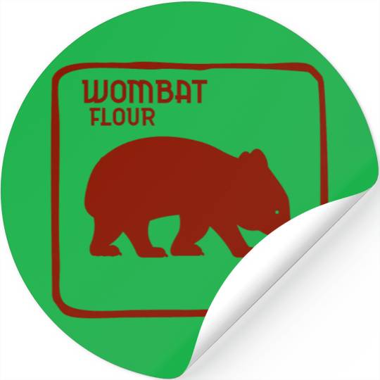 Wombat Dingo Flour Australia Australian Souvenir Stickers