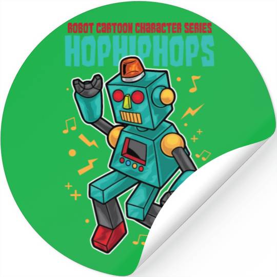 Robot Urban Hip-hop Cartoon Stickers