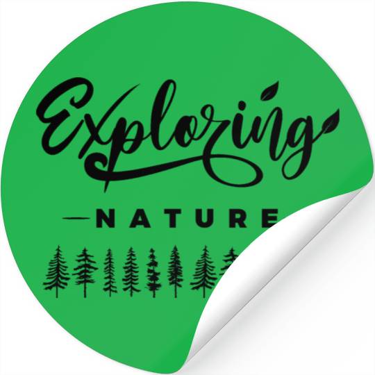 Exploring Nature Hiking Outdoor Mountain Camping A Stickers