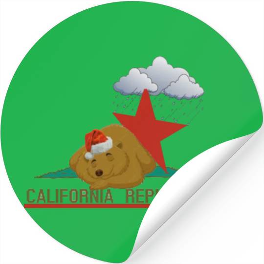 California bear in winter Stickers