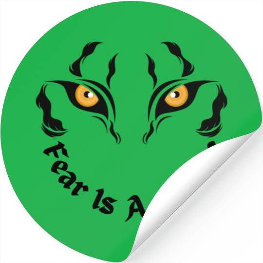 Fear Is A Choice - lion head Stickers