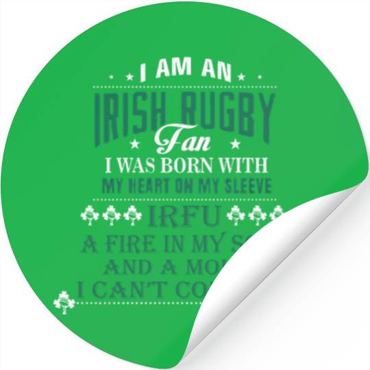 I Am An Irish Rugby Stickers