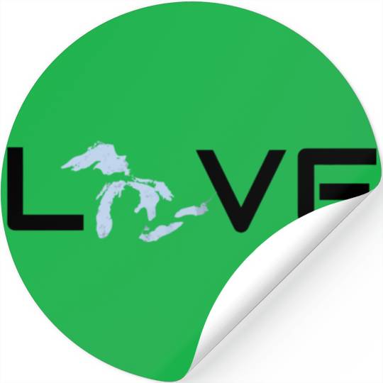 Distressed Love Great Lakes Stickers
