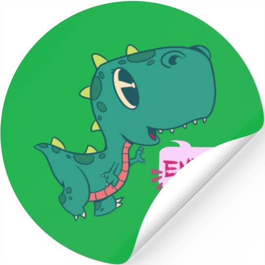 EMILY - Lovely girl name with cute dinosaur Stickers
