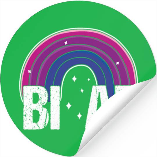 Bi AF Bisexual Pride Flag Rainbow Stickers