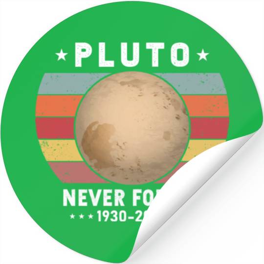 Pluto Never Forget 1930-2006 Stickers
