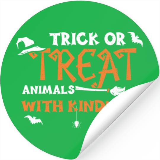 Trick Or Treat Animals With Kind... Stickers