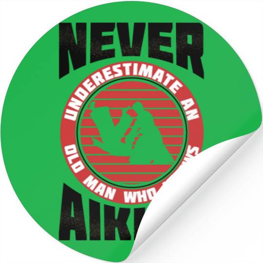 Aikido Old Man Japan Taekwondo Karate Martial Arts Stickers
