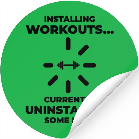 Installing Workout Gym Lover Exercise Stickers