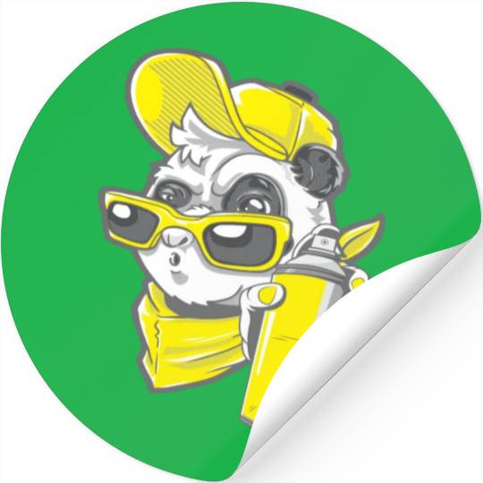 Sprayer Panda Street Art Artist Stickers