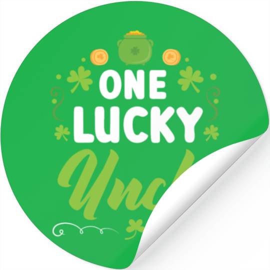 One Lucky Uncle Irish Shenanigan St. Patricks Day Stickers