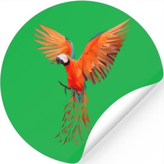 Colourful Macaw Parrots - Modern Bird Design Stickers