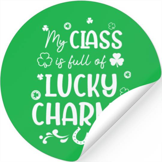 Teacher St Patricks Day Funny Teacher Lucky Funny Stickers
