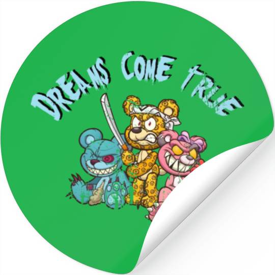 Dreams come True for Teddys Horror Halloween Stickers