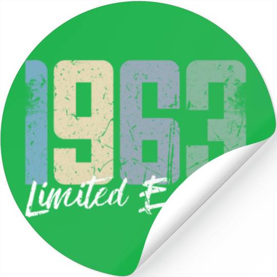 60 Years Vintage 1963 Retro 60th Birthday Stickers