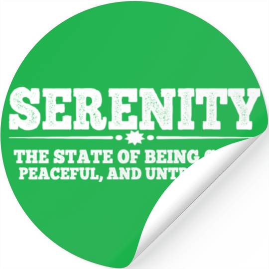 Serenity, Being Calm, Peaceful, And Untroubled 4 Stickers
