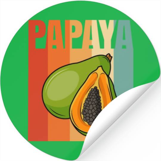 Retro Papaya Stickers