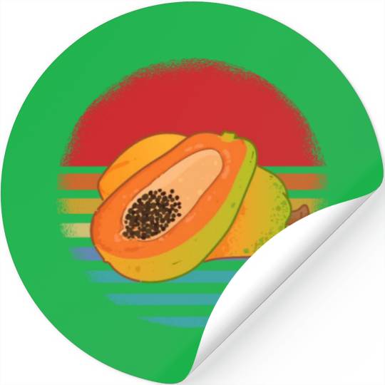 Retro Papaya Stickers