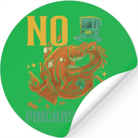 No Pinchasaurus Saint Patrick's Day Dinosaur Lover Stickers