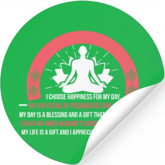 Positive Affirmation Daily Motivation Buddha Mantr Stickers