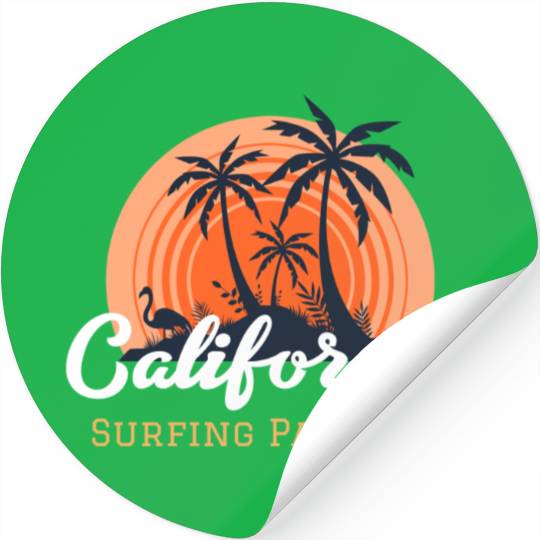 California surfing paradise Stickers