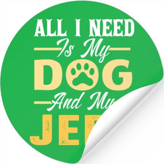 Dog Jeep Lover- For Men- For Women Stickers