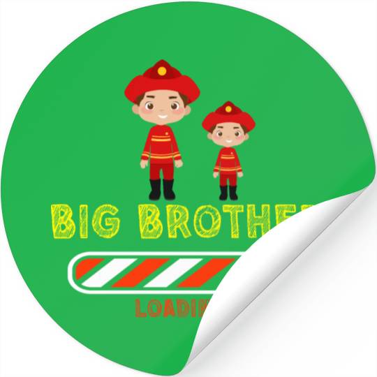 Big brother fire truck fireman Stickers