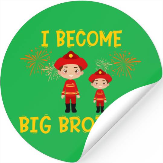 Big brother fire truck fireman Stickers