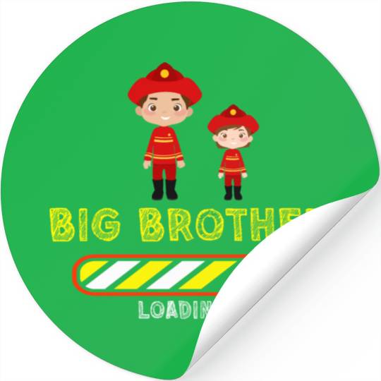 Big brother fire truck fireman Stickers