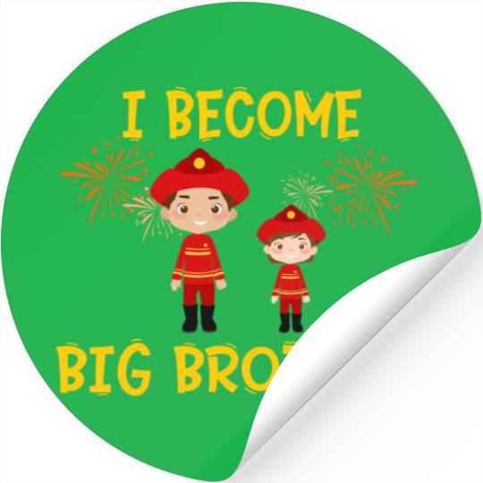 Big brother fire truck fireman Stickers