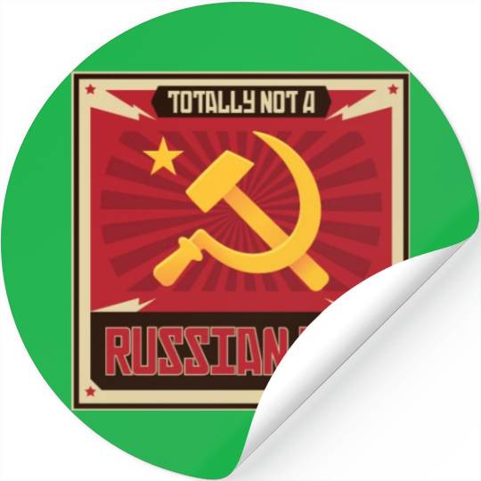 Funny Russian Spy USSR Soviet Union Russia Hammer Stickers