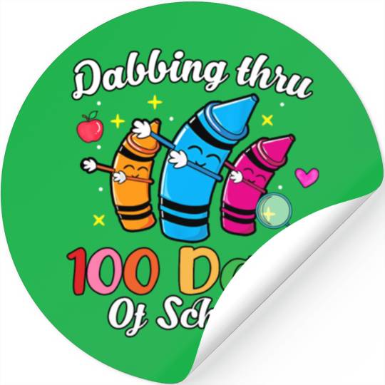 Dabbing 100 Days Of School Student Back To School Stickers