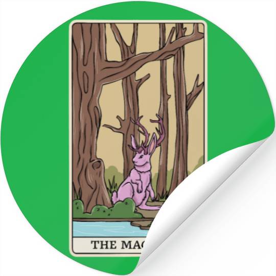 Mythical Creatures Cryptid Tarot Design for Stickers