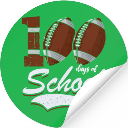 100 Days Of School Sports Game Rugby Player Stickers