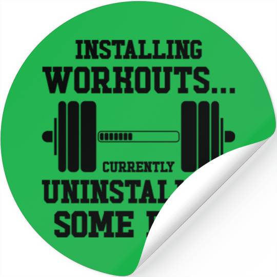 Installing Workout Gym Lover Exercise Stickers