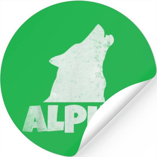 Alpha Wolf Pack Member Wildlife Stickers