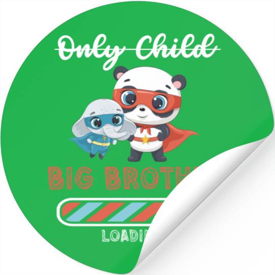Big brother super hero panda elephant Stickers
