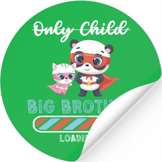 Big brother super hero panda cat Stickers