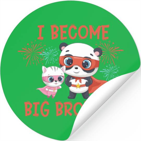 Big brother super hero panda cat Stickers