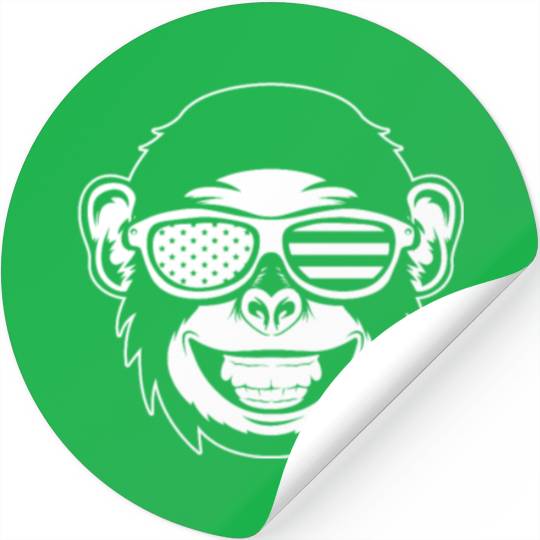 Chimpanzee Orangutan Monkey Head Monkey Stickers