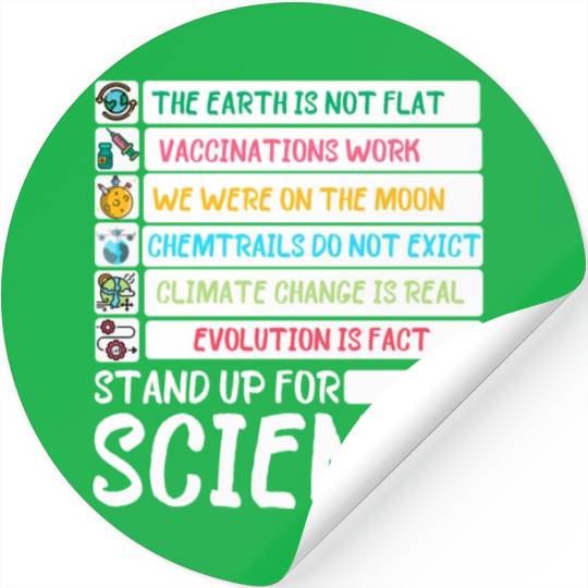 Earth Day Stand Up For Science Science Fiction Day Stickers