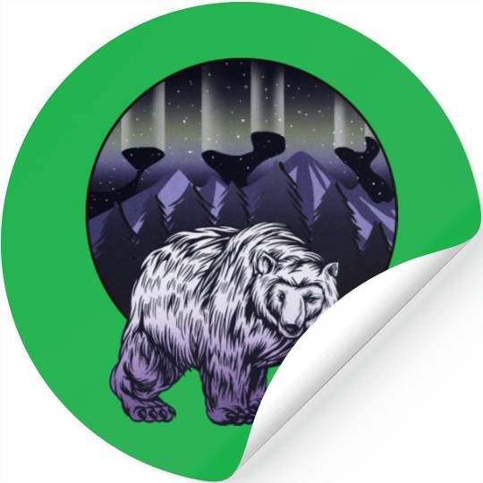 Alaska Gift USA Natur Bär Denali Grizzly Wald Stickers