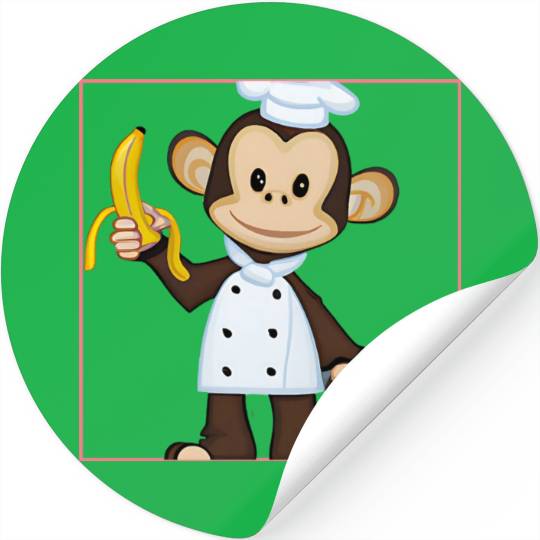 Banana monkey cooks Stickers