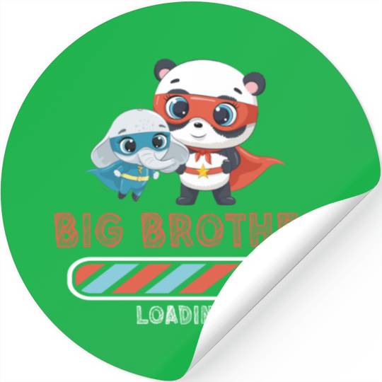 Big brother super hero panda elephant 2023 Stickers
