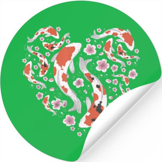 Koi fish Nishikigoi Japanese Koi Asian Women Stickers