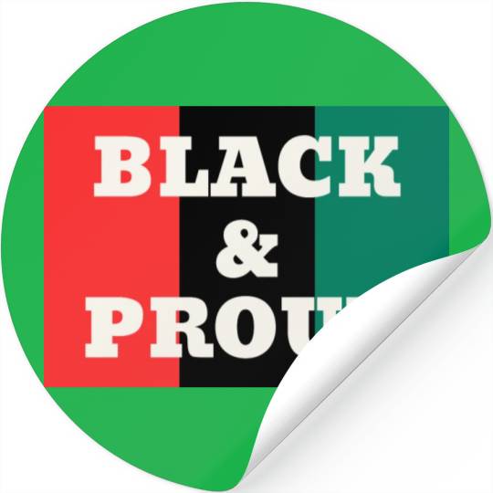 Black and Proud on a Red, Black, and Green Colors Stickers