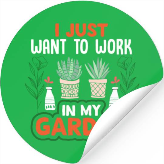 Gardener In The Garden Amateur Gardener Cares For Stickers